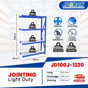 Rak Gudang Jointing JD-100 120cm 4Layer