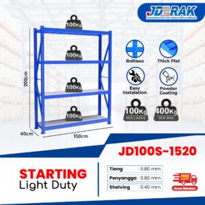 Rak Gudang Starting JD-100 150cm 4Layer