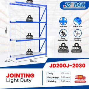 Rak Gudang Jointing JD-200 300cm 4Layer