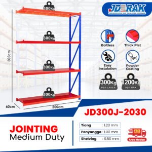Rak Gudang Jointing JD-300 300cm 4Layer