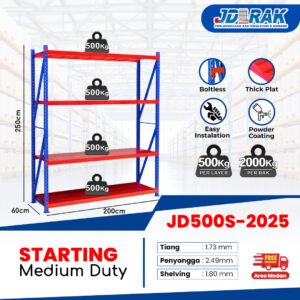 Rak Gudang Starting JD-500 250cm 4Layer
