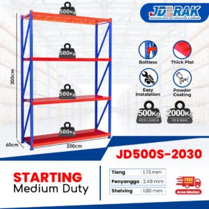 Rak Gudang Starting JD-500 300cm 4Layer