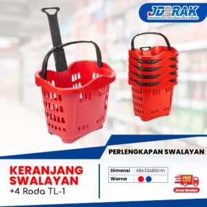 Keranjang Belanja Swalayan + Roda TL-1