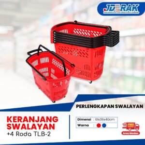 Keranjang Belanja Swalayan + Roda TLB-2