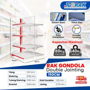 Rak Gondola Double Jointing 150CM