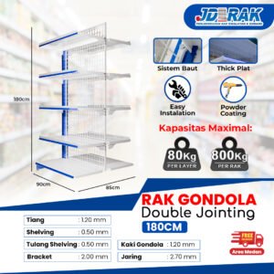 Rak Gondola Double Jointing 180CM