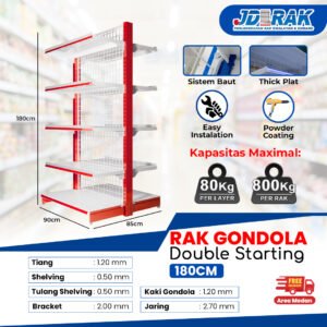 Rak Gondola Double Starting 180CM