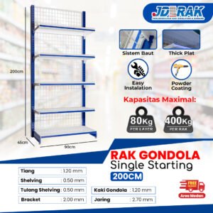 Rak Gondola Double Starting 200CM