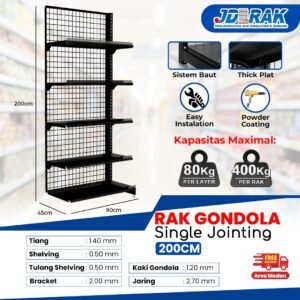 Rak Minimarket Single Jointing BLACK