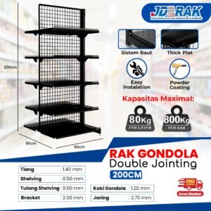 Rak Minimarket Double Jointing BLACK