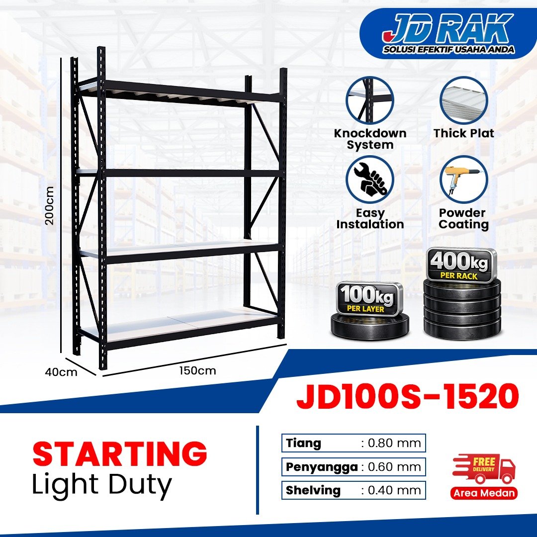 Rak Gudang JD-100 Black